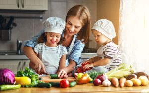 healthy family cooking